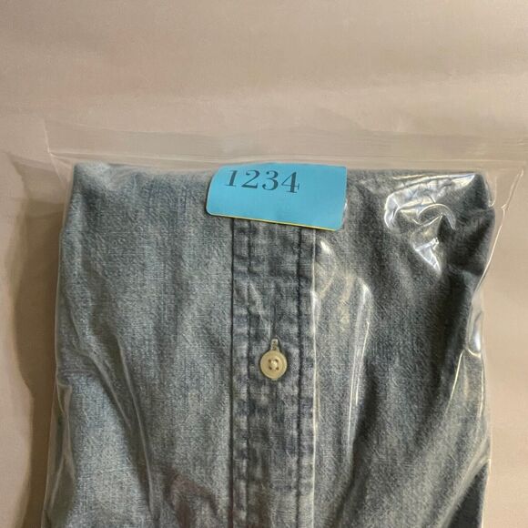 Ralph Lauren Shirt Lightweight Chambray Denim Long-Sleeve Button Down Men's XL - Picture 7 of 7